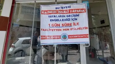 Kaldırımı İşgal Eden Çay Salonu Kapatıldı