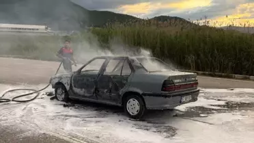 Boyabat'ta Otomobil Yangını