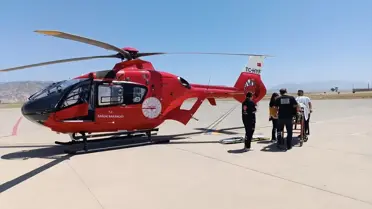 Cizre'den Şanlıurfa'ya Helikopterle Hasta Nakli