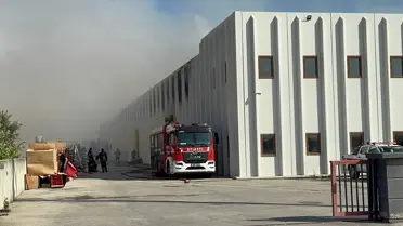 Ergene'de Gıda Deposunda Yangın