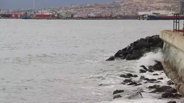 Tekirdağ'da Poyraz Denizde Aksamalara Neden Oldu