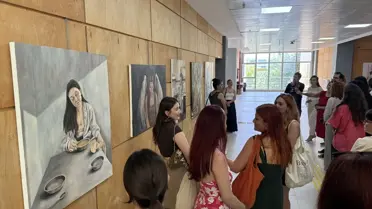 NKÜ Öğrencilerinin Resim Sergisi Açıldı