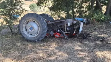 Traktör Devrildi, Sürücü Hayatını Kaybetti