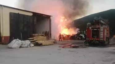 Almus'ta Kereste Atölyesinde Yangın