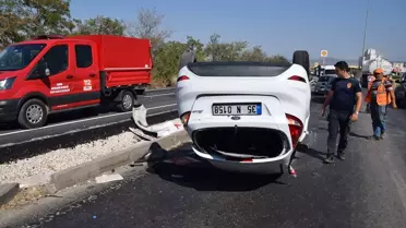 Turgutlu'da Otomobil Devrildi: Sürücü Yaralı