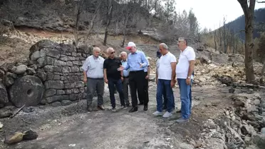 TZOB Başkanı Bayraktar, Karabük'te yangın bölgesinde incelemelerde bulundu Açıklaması