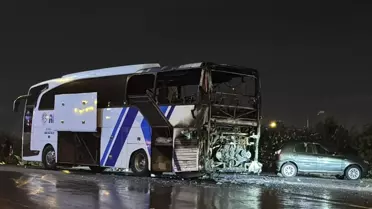 Ümraniye'de Otobüs Yangını