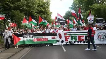 Viyana'da Filistin'e Destek Gösterisi