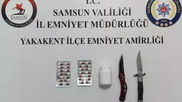 Samsun'da Uyuşturucu ve Bıçak Ele Geçirildi