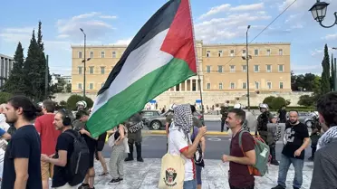 Atina'da Filistin Protestosu