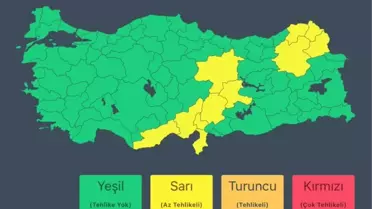 11 İl için Sarı Kodlu Hava Uyarısı