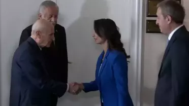 MHP-DEM Parti görüşmesi sona erdi! Bahçeli kapıda karşıladı