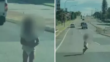 Aniden otoyola çıkan üç yaşındaki çocuk yürekleri ağızlara getirdi