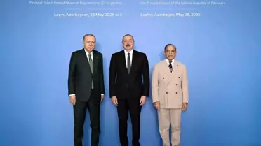 Cumhurbaşkanı Erdoğan, Aliyev ve Şerif ile aile fotoğrafı çektirdi