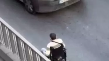 Engelli Vatandaş Trafiğe Ters Yönde Girdi