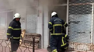 Burdur'da Kahve İmalathanesinde Yangın