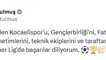 TBMM Başkanı'ndan Süper Lig Tebriği