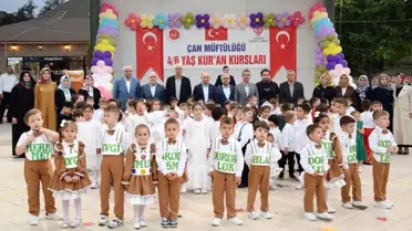 Çan'da 4-6 Yaş Kur'an Kursları Mezuniyet Programı Gerçekleştirildi