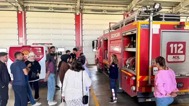 Binali Yıldırım Üniversitesi Öğrencileri İtfaiye Müdürlüğü'nü Ziyaret Etti
