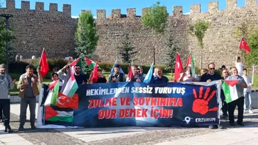 Erzurum'da Gazze İçin Protesto
