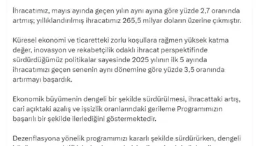 İhracat Yüzde 3,5 Artış Gösterdi