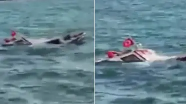 Ayvalık'ta balıkçı teknesi sulara gömüldü