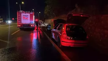 Gebze'de Otomobil Alev Aldı