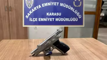 Karasu'da Ruhsatsız Silahla Gözaltı