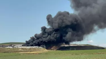 Çorlu'da Geri Dönüşüm Tesisinde Yangın