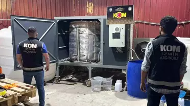 İzmir'de 6 Ton Kaçak Etil Alkol Ele Geçirildi