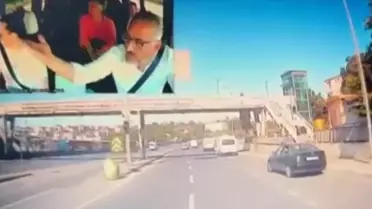 Şehir magandası çarptığı aracın şoförüne bıçakla saldırdı