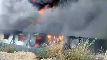 Bodrum'da Şantiyede Konteyner Yangını: Can Kaybı Olmadı