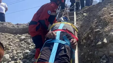 Uçurumdan Düşen Vatandaş Muğla İtfaiyesi tarafından Kurtarıldı