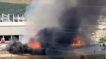 Gebze'de Çöp Tesisinde Yangın