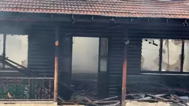 Ayancık'ta Kereste Fabrikasında Yangın