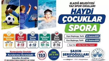 Elazığ'da Ücretsiz Yaz Spor Kursları Başlıyor
