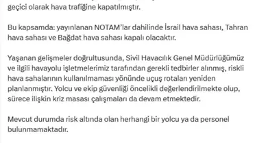 Havayolu Seferleri İptal!