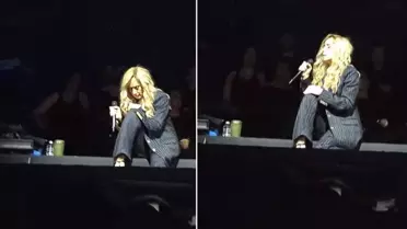 İstanbul'da sahne alan ünlü şarkıcı Lara Fabian sahnede korkuttu