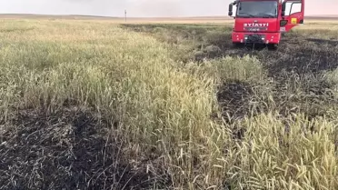 Kulu'da Arpa Tarlasındaki Yangın Kontrol Altına Alındı
