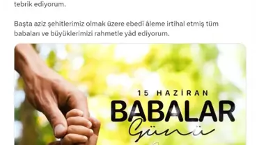 Cumhurbaşkanı Erdoğan'dan Babalar Günü Mesajı