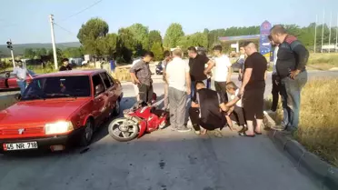 Hisarcık'ta Motosiklet-Otomobil Kazası: 1 Yaralı