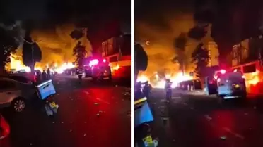 İran'ın füzeleri Hayfa'ya isabet etti! Kentten alevler yükseldi