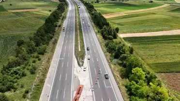 Bolu'da TEM Otoyolu'nda Trafik Düzenlemesi