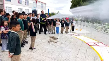 Alaca Belediyesi, Öğrencilere Yangın Eğitimi Verdi