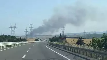 Gelibolu'da Tarım Arazisinde Yangın