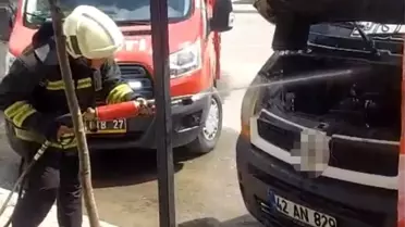 Kulu'da Minibüste Yangın
