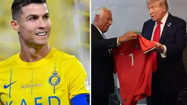 Ronaldo, Trump'a forma gönderdi! Üzerinde tek cümlelik not var
