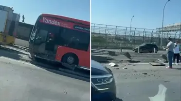 Haliç Köprüsü'nde metrobüs kazası