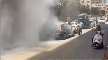 Kızıltepe'de Otomobil Yangını