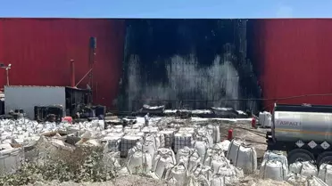 Gebze'de Asfalt Fabrikasında Yangın Çıktı